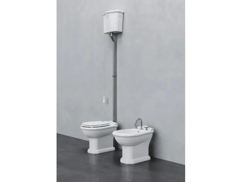 Sanitari da terra Jubilaeum 06 dalle forme classiche rivisitate in chiave moderna di Azzurra Ceramica