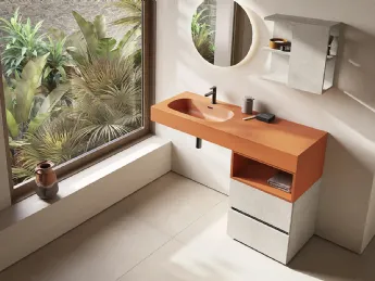 Il Mobile da Bagno Tris 01 di Kios è un complemento essenziale per il tuo bagno.