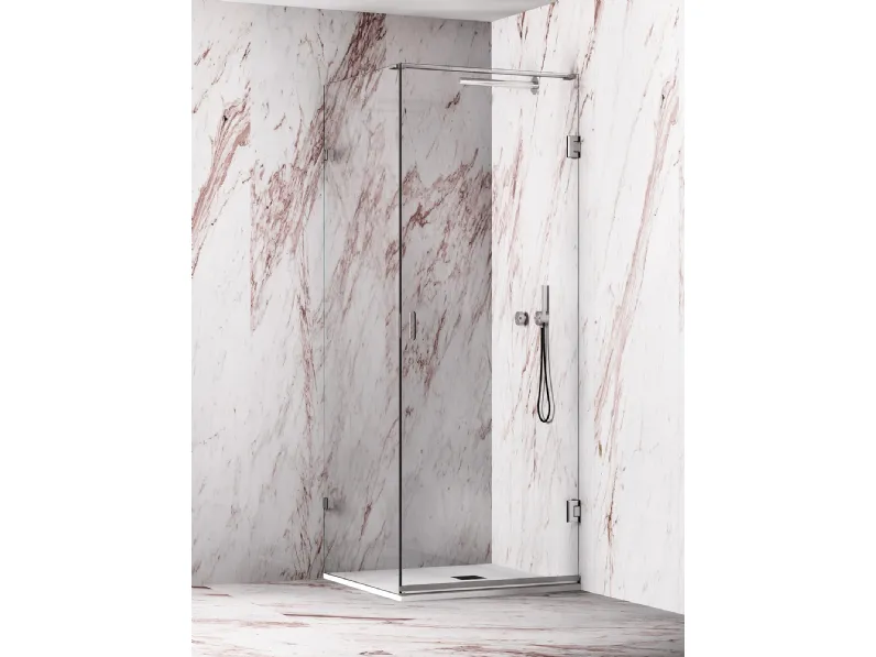 Box Doccia Kup in cristallo e acciaio inox di PDP Box Doccia