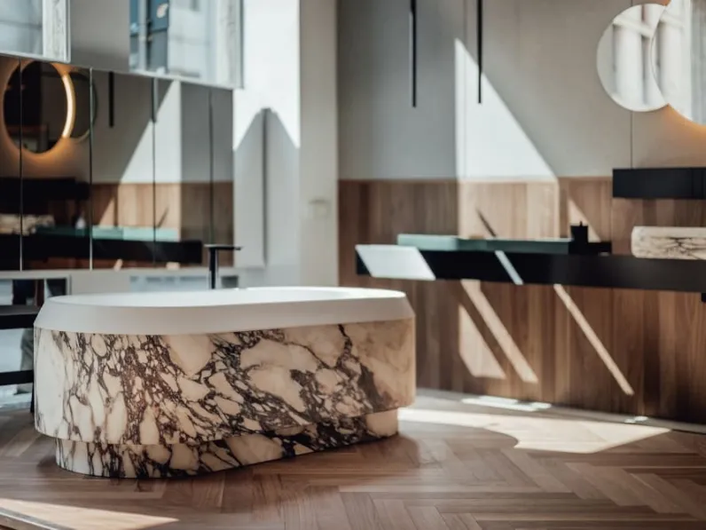 Vasca da Bagno di design in marmo Lariana di Agape