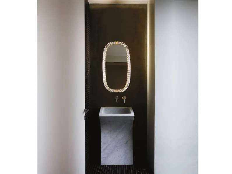 Lavabo da appoggio di design in marmo Lito 03 di Agape