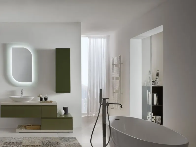 Mobile da Bagno Line 08 Verde Canna ed Oliva di Nice