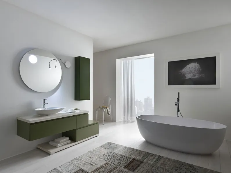 Mobile da Bagno Line 08 Verde Canna ed Oliva di Nice