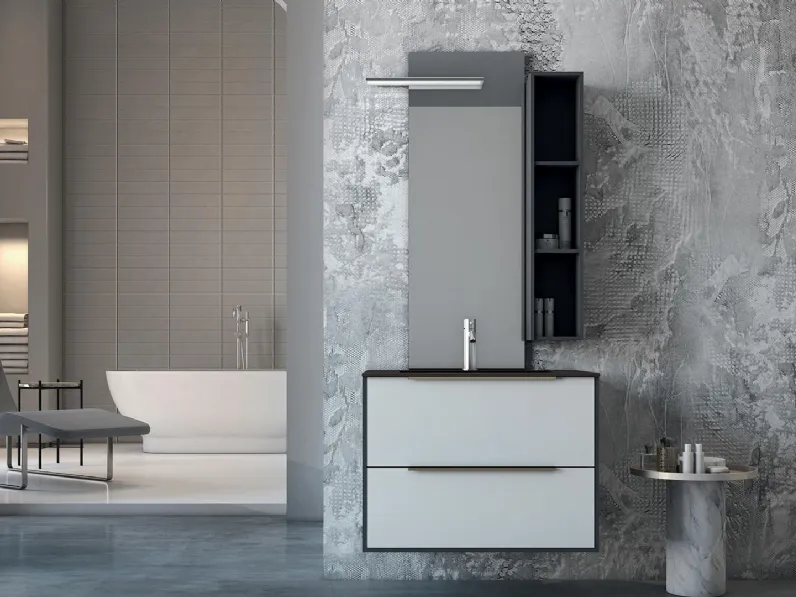 Mobile da Bagno sospeso in laccato opaco Linea LN30 di Arteba