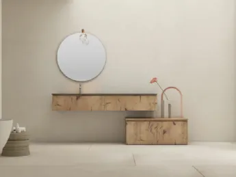 Mobile da bagno sospeso Linea LN26 di Arteba: design essenziale e funzionalità senza tempo.