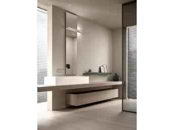 Il mobile sospeso Living Evolution 08 di Casabath unisce design essenziale e funzionalità per il tuo