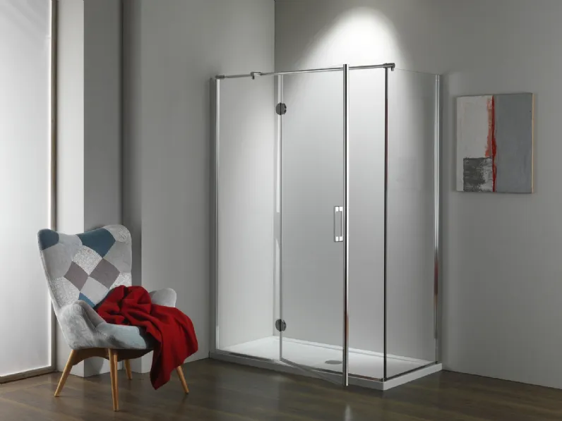 Box doccia Luxor con ante in cristallo di Bosisio