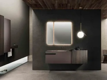 Mobile da bagno sospeso Lympha_Concept_01 di Altamarea, design essenziale per un ambiente moderno.