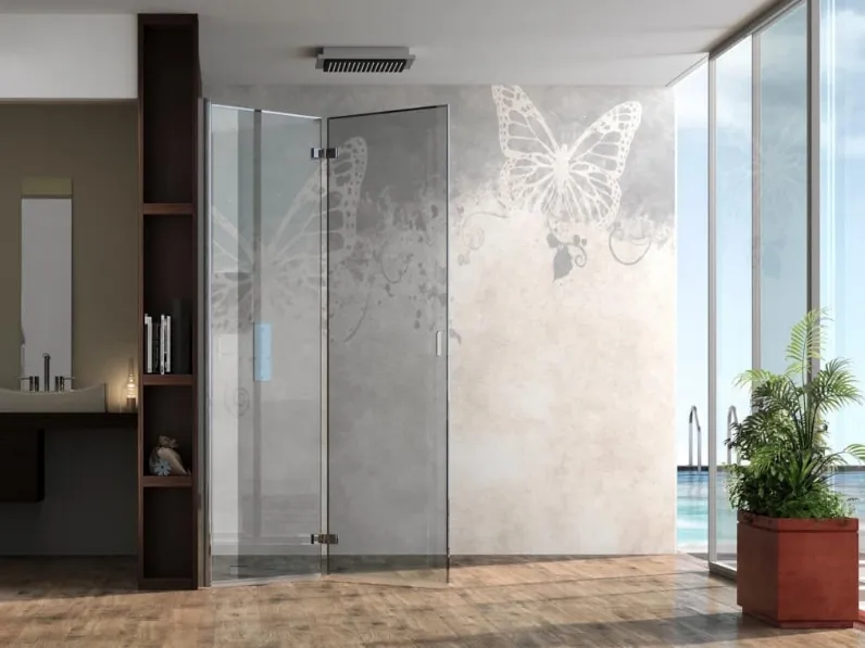 Box Doccia con apertura a soffietto Mariposa di Megius