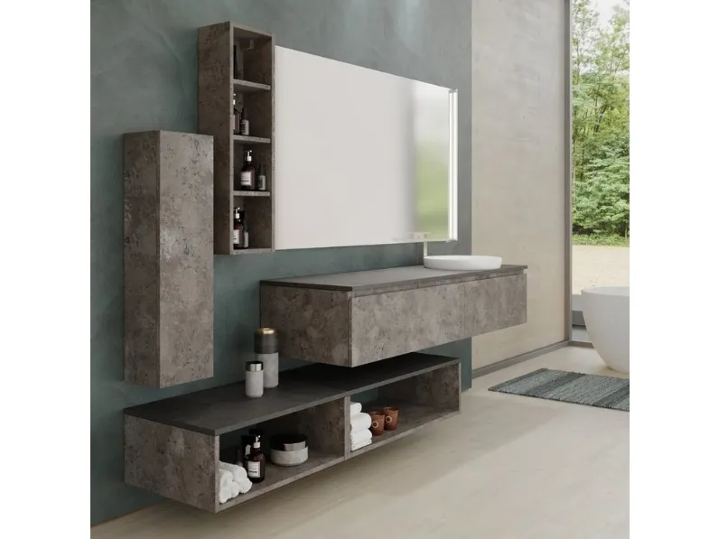 Mobile da Bagno sospeso Woodal Comp 02 di Maxbagni