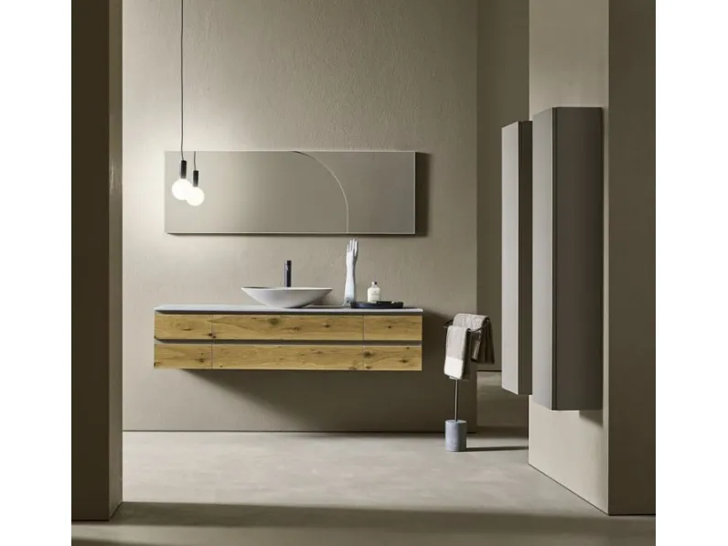 Mobile da Bagno Midi 102 in Rovere nodoso di Pirovano Bagni