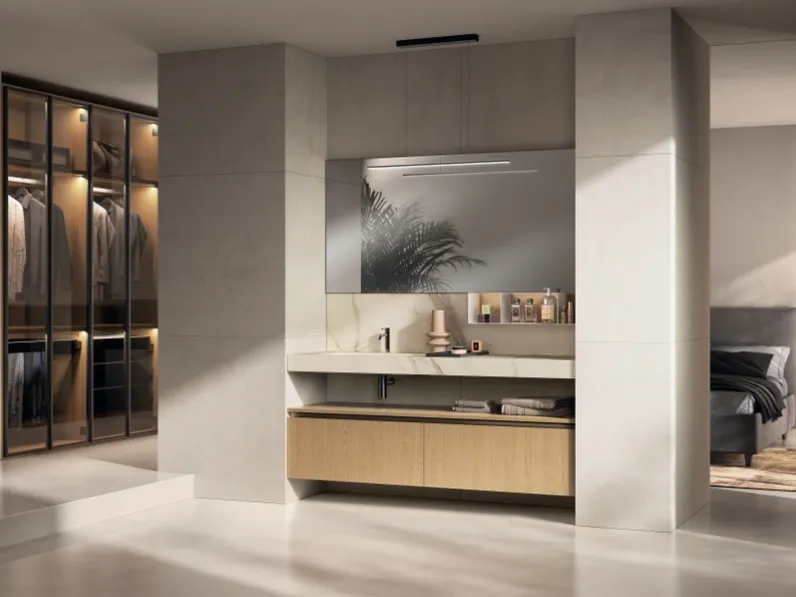 Mobile da Bagno Miko in Decorativo Rovere Gold di Scavolini Bathrooms