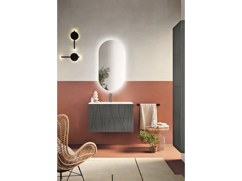 Mobile da Bagno sospeso Minos Antracite di Modo Bluelife