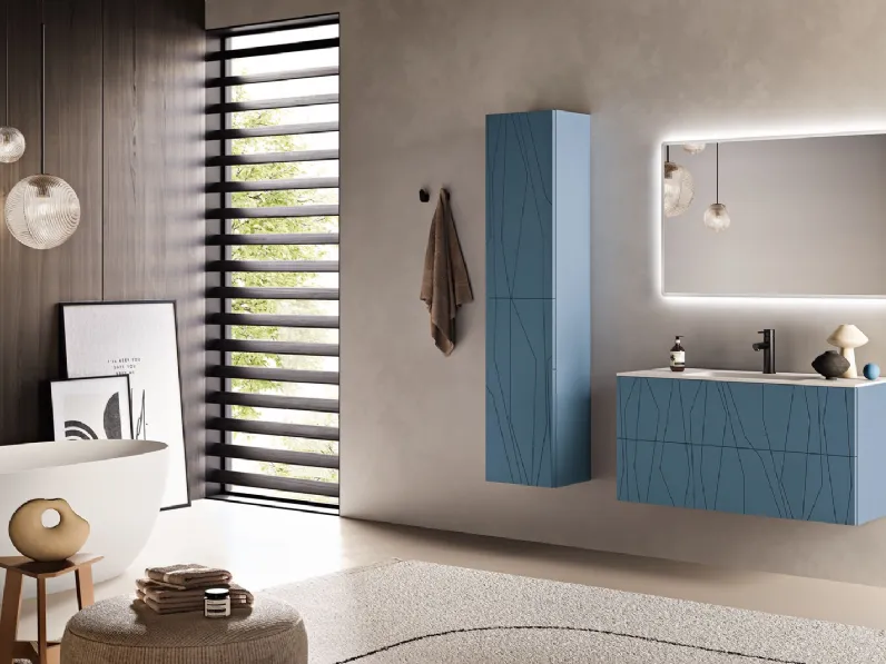 Mobile da Bagno sospeso Minos Blu di Modo Bluelife