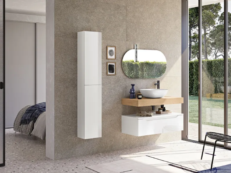 Mobile da Bagno Mixi Bianco Lucido di Modo Bluelife