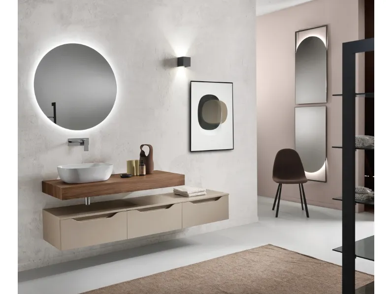 Mobile da Bagno Mixi Tortora in nobilitato di Modo Bluelife