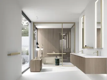 Mobile da bagno sospeso moderno Casabath in rovere Nordic