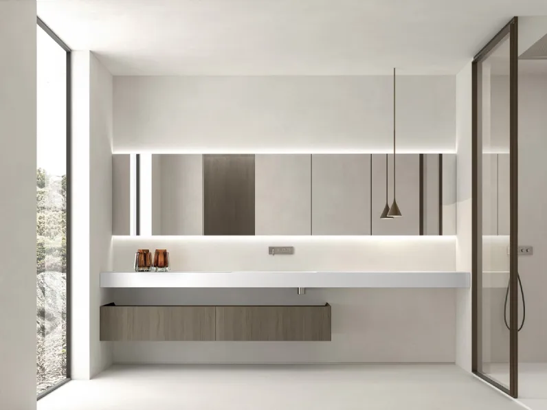 Mobile da Bagno sospeso Modern Rovere Sand di Casabath