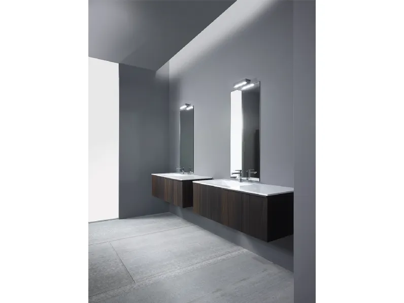 Mobile da Bagno doppio sospeso Modern in Rovere Thermo di Casabath