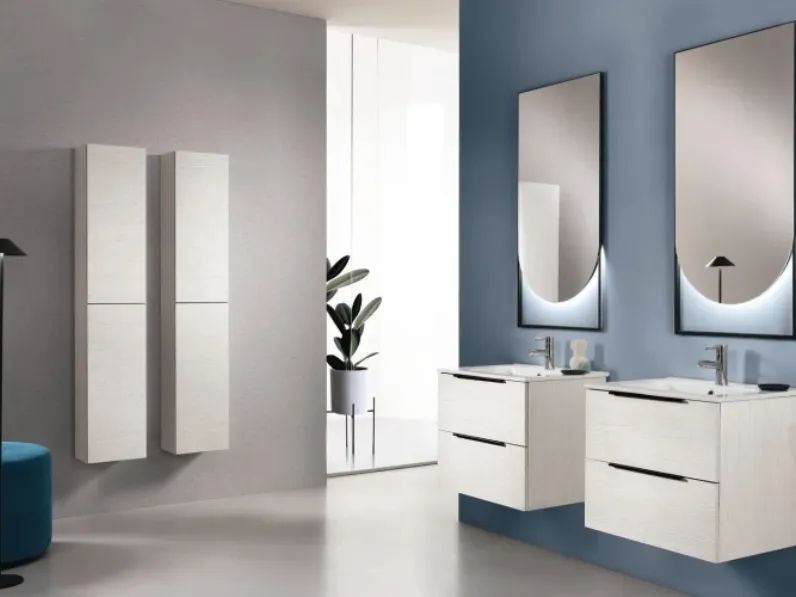 Mobile da Bagno sospeso Bora Larice Bianco di Modo Bluelife