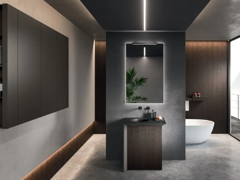 Mobile da Bagno a terra Modo Project 01 in Rovere scuro di Arrital