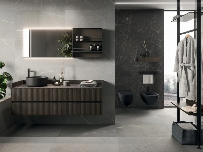 Mobile da Bagno sospeso Modo Project 09 in Rovere Cacao di Arrital