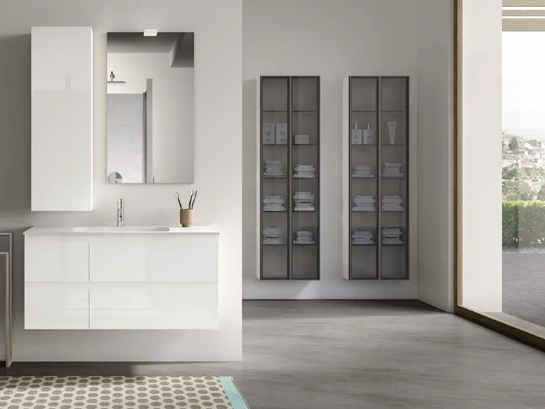 Mobile bagno sospeso Fresh Monoblocco 01 di Synergie