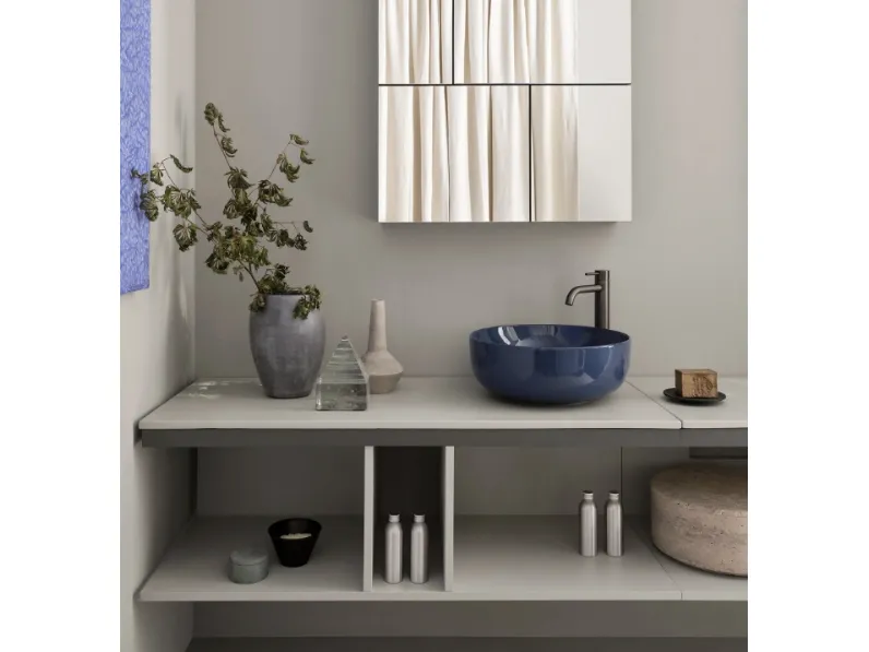 Mobile da Bagno in acciaio e ceramica Multiplo di Ceramica Cielo