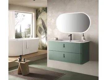 Il mobile sospeso Nova di Savini unisce design elegante e funzionalità per il tuo bagno.