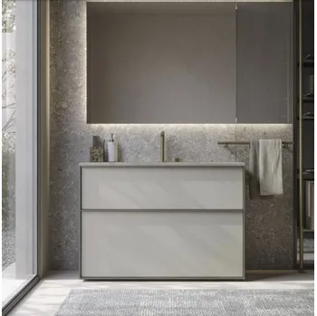 Mobile da Bagno a terra laccato opaco Sartus 07-1 di Novello