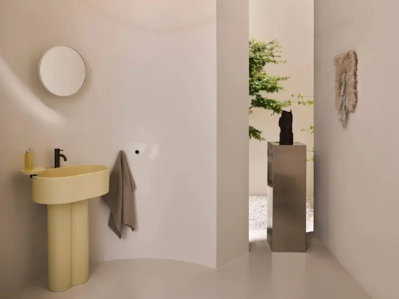 Lavabo con colonna Otis di Ceramica Cielo