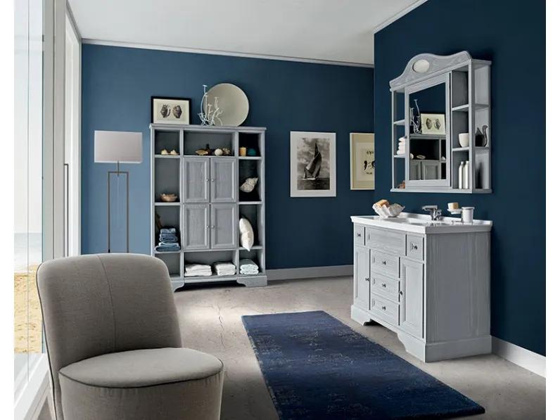 Mobile da Bagno Paestum 01 in Frassino laccato di Cerasa