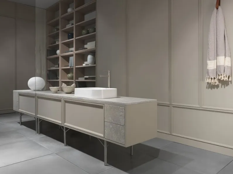 Mobile da Bagno a terra in laccato opaco Peninsula de L'Origine