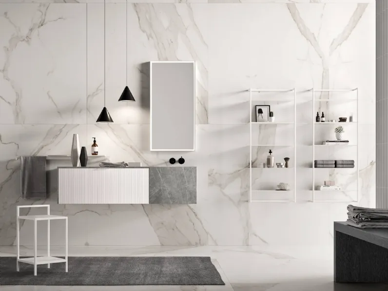 Mobile da Bagno Petra Bianco e gres di Artesi