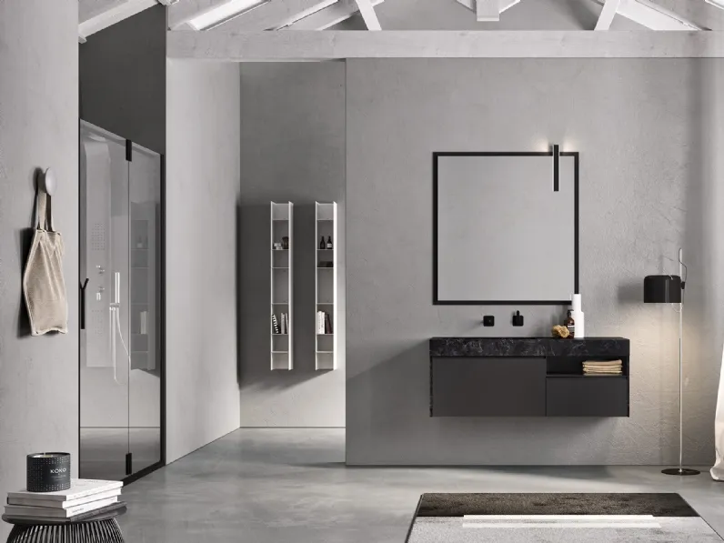 Mobile da Bagno Grigio Fumo Opaco di Artesi