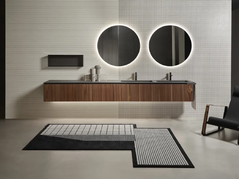 Mobile da Bagno sospeso Piana in legno 01 di Antoniolupi