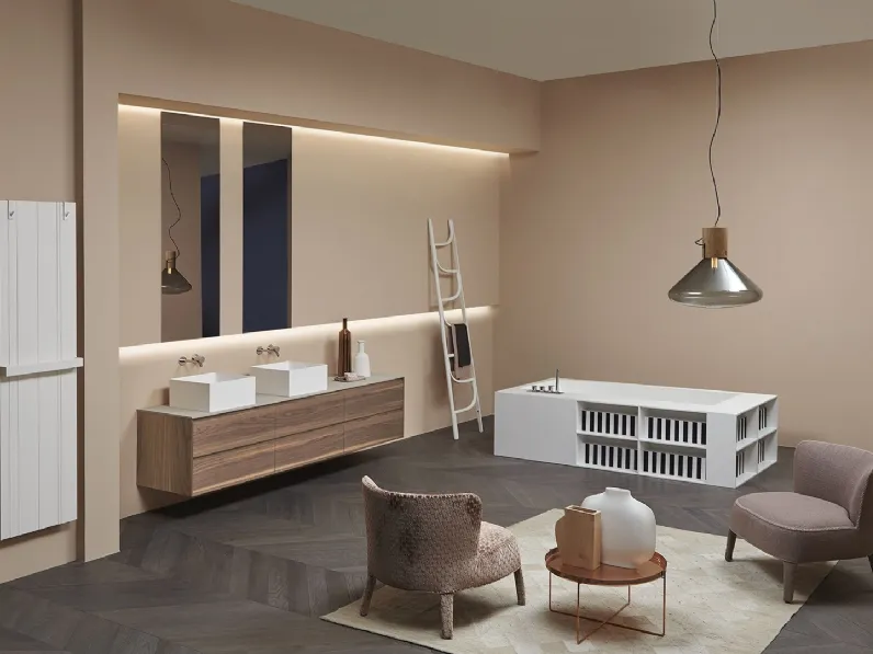 Mobile da Bagno sospeso Piana in legno 01 di Antoniolupi