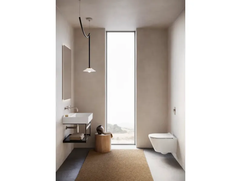 Lavabo Premium con porta asciugamano di Ceramica Catalano
