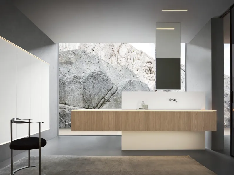 Mobile da Bagno sospeso in Rovere Puro 24 10 di Milldue