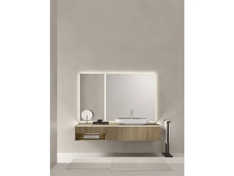 Mobile da Bagno sospeso in rovere miele Puro 19 06 di Milldue