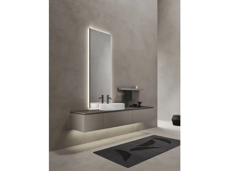 Mobile da Bagno sospeso in laccato opaco Puro 24 08 di Milldue