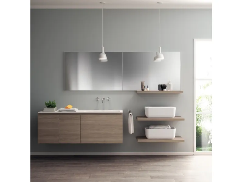 Mobile da Bagno Qi in Decorativo Olmo Hono 03 di Scavolini Bathrooms