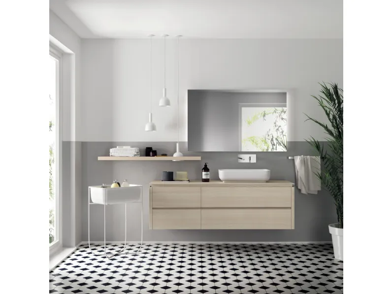 Mobile da Bagno Qi in Decorativo Olmo Kuuki 03 di Scavolini Bathrooms