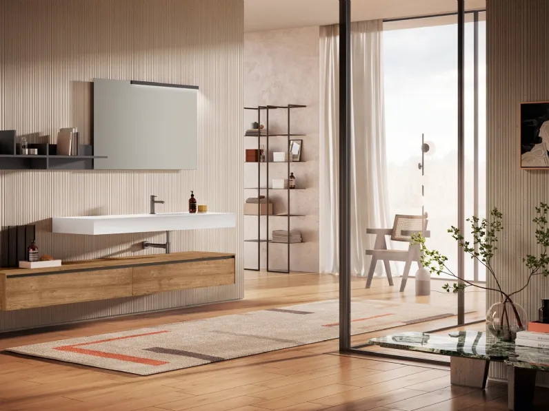 Mobile da Bagno Re-Start Play effetto legno di Artesi