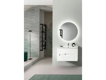 Mobile sospeso Righe 02 Bluelife: eleganza lineare e funzionalità per il tuo bagno.