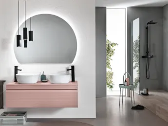 Il mobile sospeso Rio 05 di Bluelife unisce design essenziale e funzionalità per il tuo bagno.
