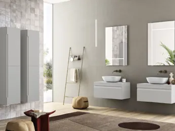 Il mobile sospeso Rio 06 di Bluelife unisce design moderno e funzionalità per il tuo bagno.