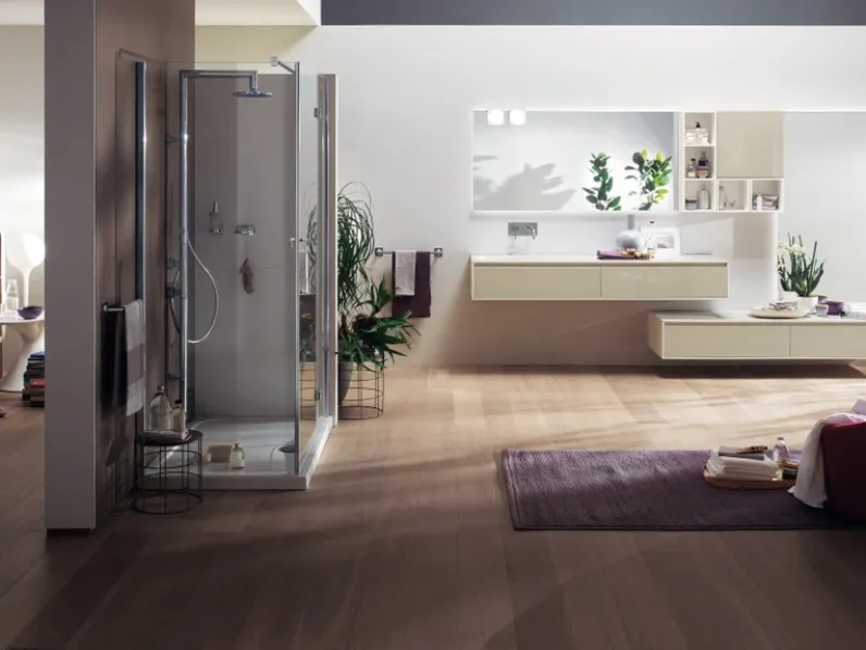 Mobile da Bagno Rivo Laccato Lucido Tortora di Scavolini Bathrooms