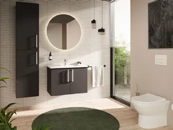 Mobile da bagno Root Flat 04 di Vitra, design essenziale per un bagno moderno e funzionale.
