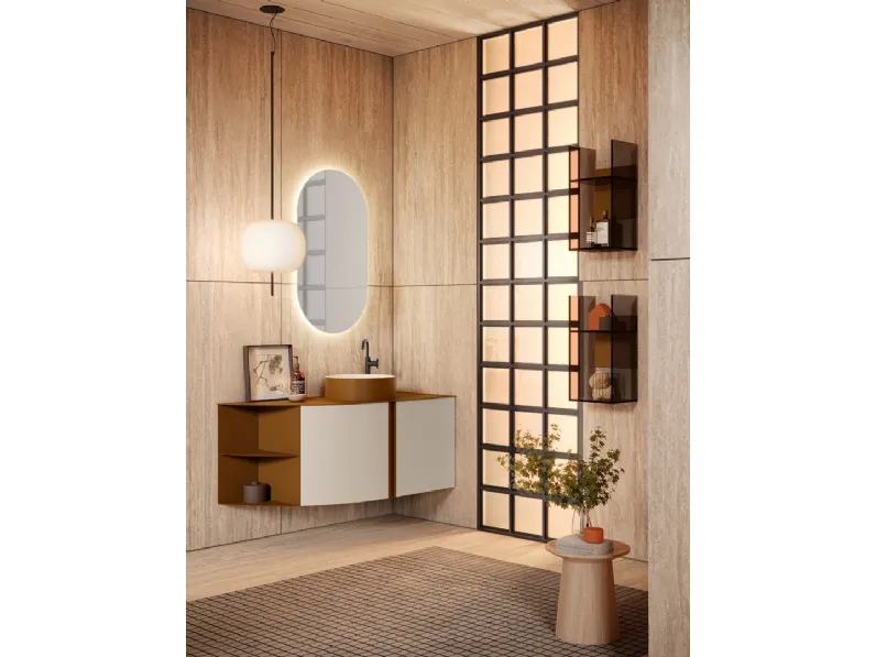 Mobile da Bagno Round in Laccato di Artesi